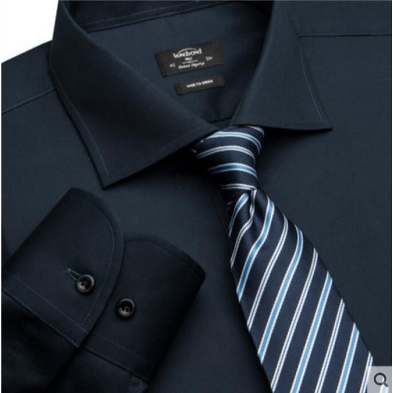 Pure Cotton Shirt Black Formal Men Customize Shirt 